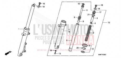FRONT FORK CBF125MA de 2010